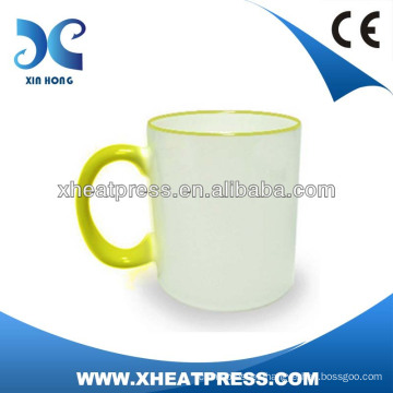 cheap 11oz Rim Color Sublimation Ceramic Mug for Heat Transfer